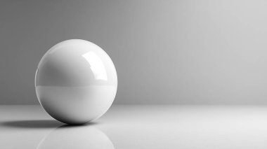 Beyaz arka planda beyaz yuvarlak yumurta. 3d oluşturma.
