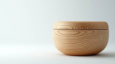 Yemek pişirmek için tahta kase.