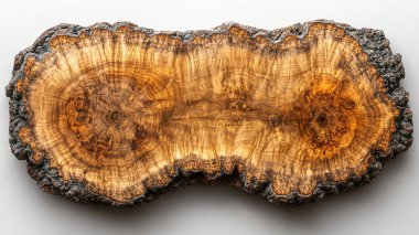 Tahta beyaz arkaplanda izole edildi