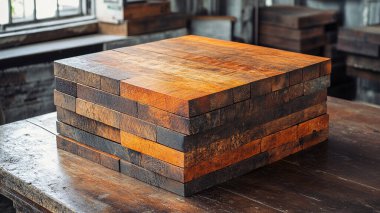 Siyah arkaplanı olan ahşap masa