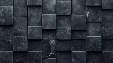 İçi taş duvarlarla dolu boş, karanlık bir oda. 3D görüntüleme, illüstrasyon