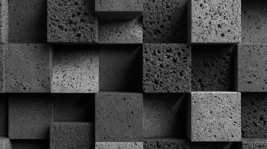 Duvarın arkası tuğla. Siyah tuğla duvar dokusu. 3d oluşturma