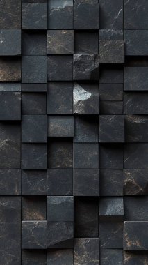 siyah taş duvar arkaplan dokusu ve pürüzsüz desen