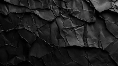 Siyah Buruşuk Kağıt desenli arkaplan