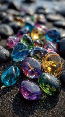 Sahilde güzel mücevherler