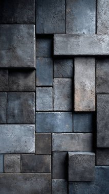 Koyu taş duvar arkaplanı. Eski betonun dokusu