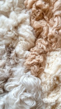Beyaz yün dokusu arka planı. Yün kumaş. Yün dokusu, yün. Kürk için yün dokusu, yakın çekim. pembe parça kırmızı yün