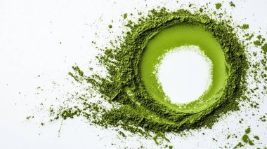 toz ve yeşil yapraklar beyaz arkaplanda