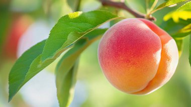Şeftali ağacı meyve ile