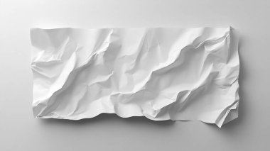 Beyaz arkaplan üzerine boş kağıt, 3 boyutlu görüntüleme