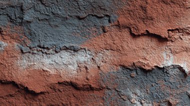 Kırık ve çizikli kırmızı bir duvarın dokusu