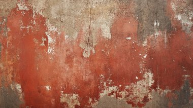 Eski kırmızı boyanmış metal duvar arkaplanı