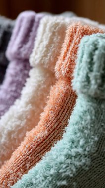 Renkli örgü kumaş..