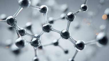 Atomları olan molekül yapısı