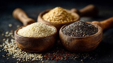 farklı türde siyah ve kırmızı biber.