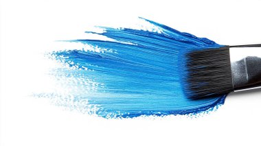 Boya fırçası beyaz arkaplanda izole edildi