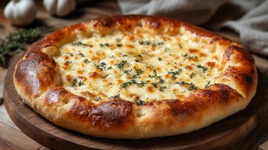 ev yapımı pizza ahşap tablo