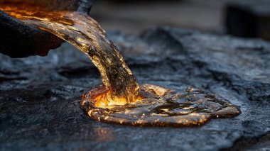 Kızgın kömürlerin yanan kömürlerinin yakın görüntüsü