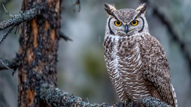 Ormandaki büyük beyaz baykuş