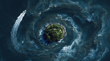 Sabahları deniz manzaralı.