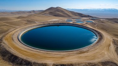 Tuz gölünün havadan görünüşü