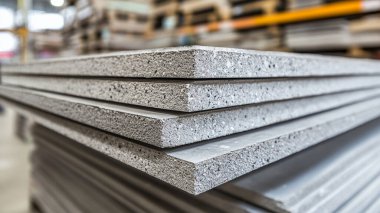 Beton ürünlerin üretimi için metal levha.