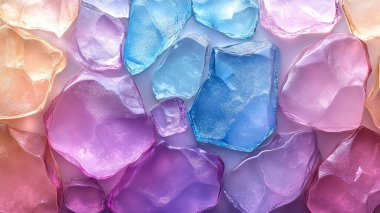 bir çok renkli kristale sahip arka plan