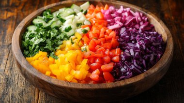 Gökkuşağı renkli sebze ve baharatlar