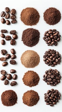 Kahve çekirdekleri ve kahve tozu