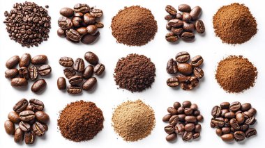 kavrulmuş kahve çekirdeği kümesi