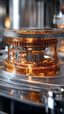 Modern endüstriyel ekipmanların yakın görüntüsü