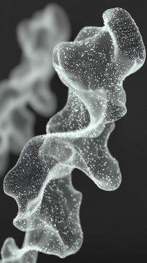 Koyu arkaplanda 3 boyutlu DNA molekülü oluşturma.