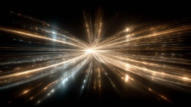 Işık ve ışınlar ile soyut fraktal arkaplan