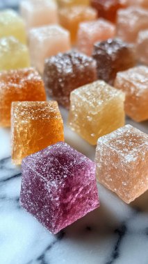 Beyaz arka planda çeşitli türde Türk tatlıları