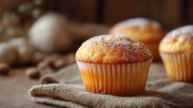 Tatlı çörekler masada, yakın plan.