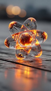 3d soyut atom arkaplanı oluşturuluyor