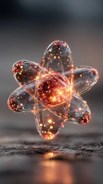 Bir molekül modelinin dijital illüstrasyonu