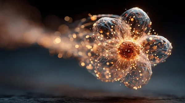 Dinamik parçacıklara sahip soyut parçacıkların 3 boyutlu canlandırması.