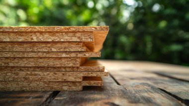 Ağaç şeklinde tahta bloklar.