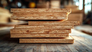 Masada bir yığın tahta var..