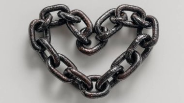 Siyah arkaplanda metal zincir.