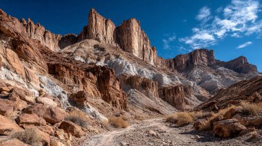 İsrail 'in ölü çölünün güzel manzarası.