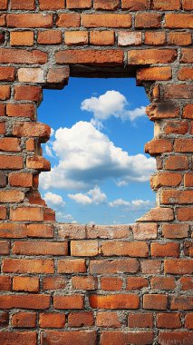 tuğlalı kırık pencere