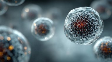 3D illüstrasyon - virüs hücresi.