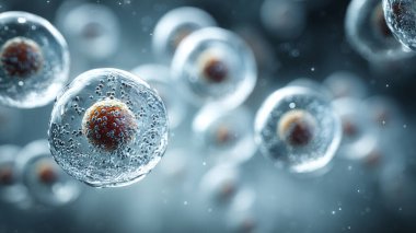 Arkaplandaki hücrelerin dijital illüstrasyonu