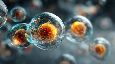 Moleküllü bir hücrenin 3 boyutlu görüntüsü