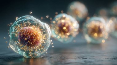 3D Coronavirus hücre hücresi oluşturma