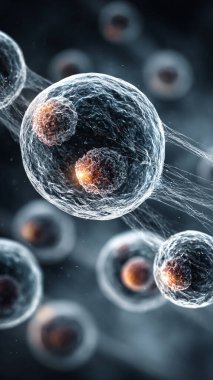 Hücrelerin dijital çizimi, renk hücreleri