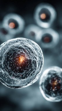 Bir insan hücresinin dijital illüstrasyonu