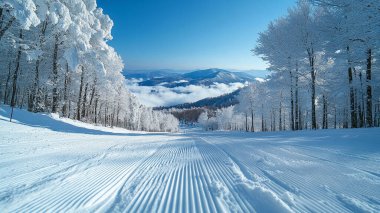 Dağları nın kış manzarası